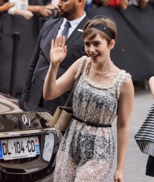 Lily Collins à la sortie du défilé Chanel-10 (8)